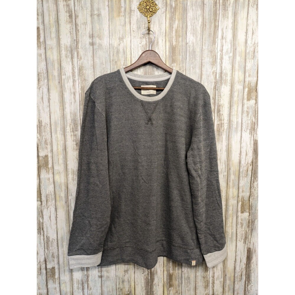 The Normal Brand Sweatshirt Mens Large Crew Neck Pullover 100% Cotton Gray